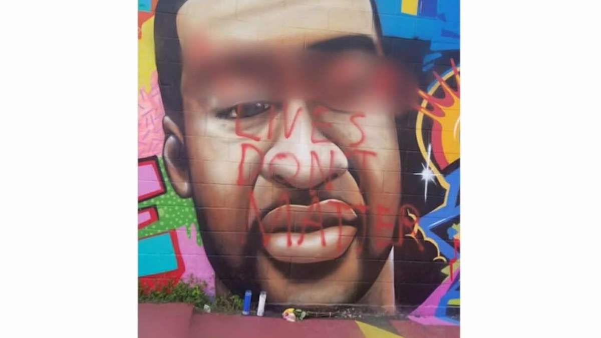George Floyd mural defaced with n-word 'lives don't matter' - TheGrio