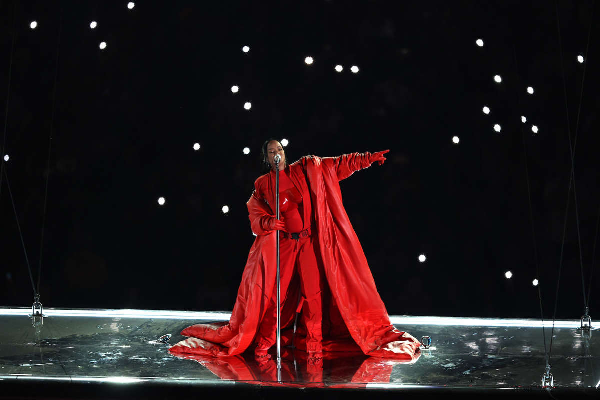 Rihanna Wore Custom Loewe and Alaïa for Her Super Bowl Performance